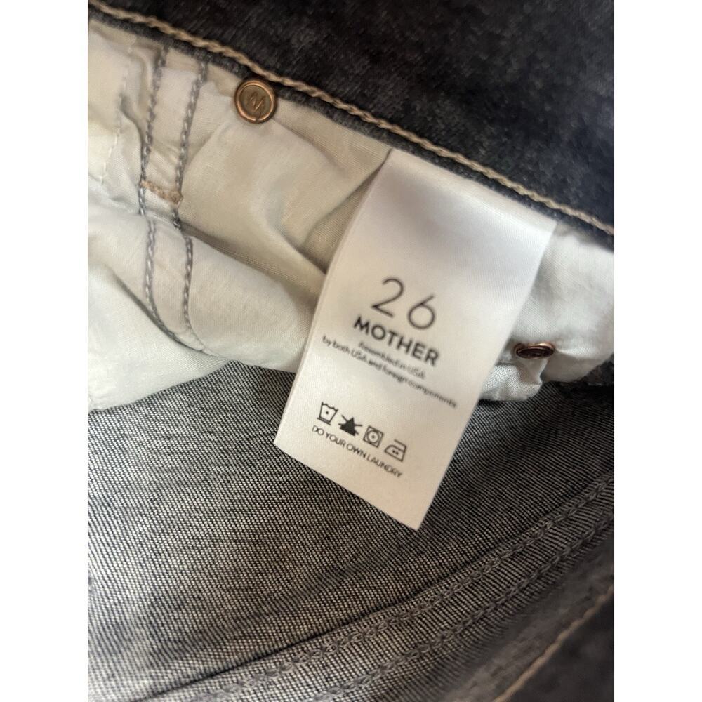 MOTHER The Rascal Ankle Snippet Jeans In Makin’ The Grade - Gray - Size 26 - Picture 5 of 9